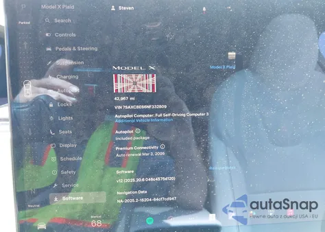 2022 Tesla Model X Plaid Tri Motor All-Wheel Drive from USA, damaged, VIN 7SAXCBE66NF332809